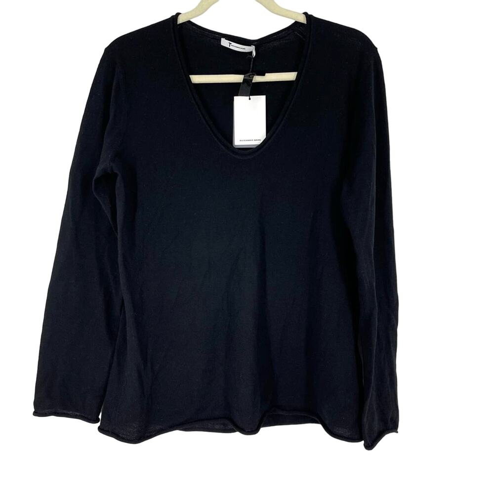 T by Alexander Wang Merino Wool Knit Top Black Women’s Small NWT